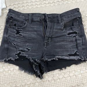 American eagle black shortie hi rise 6
